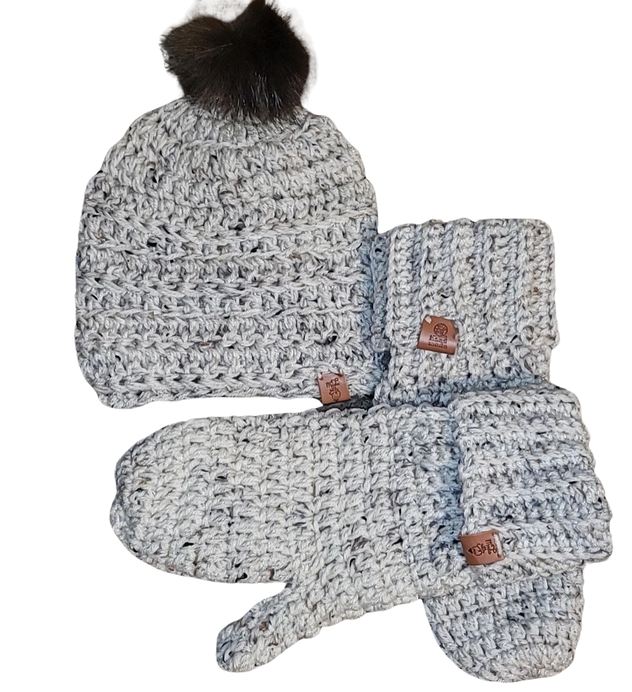 Crocheted Hat and Gloves Set Adults