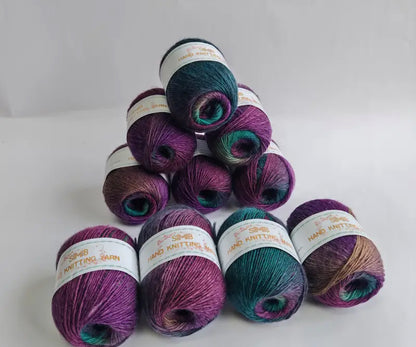 Wool Blended Dyed Yarn Skein