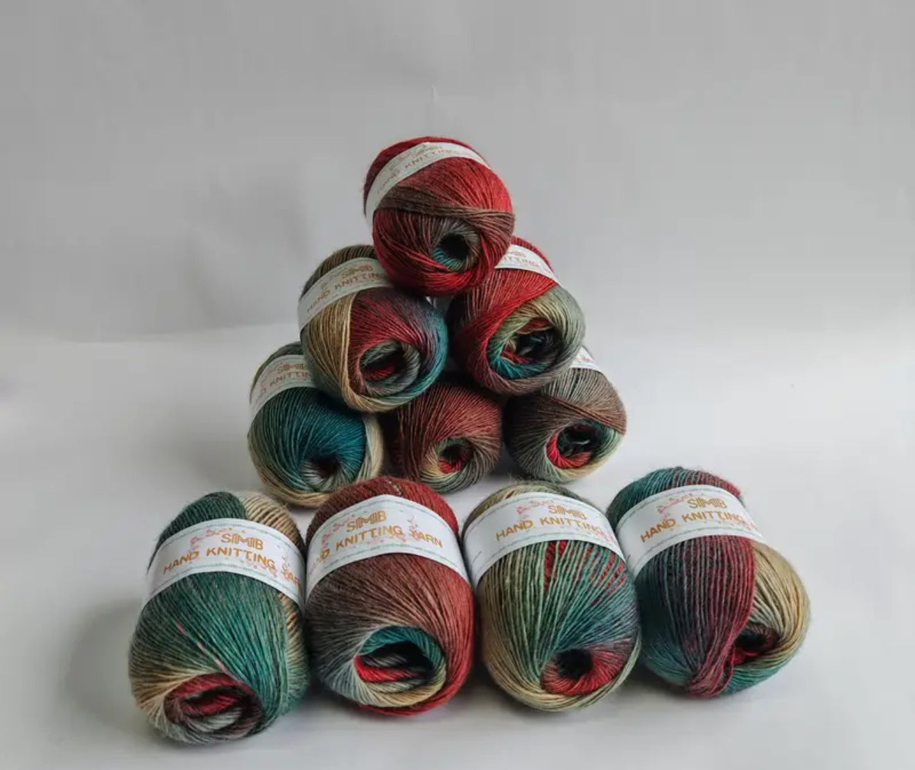 Wool Blended Dyed Yarn Skein