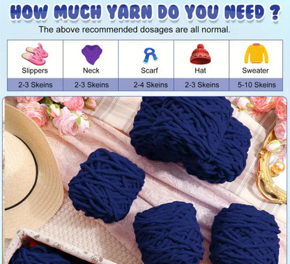 Chenille Chunky Yarn Skein