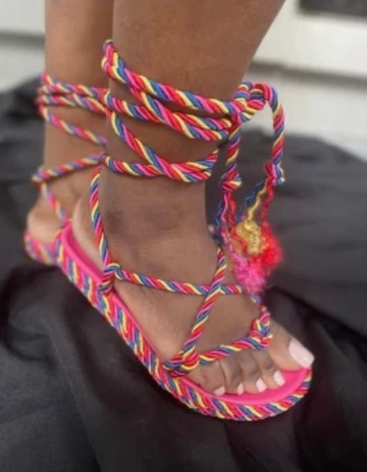 Wedge Crochet Sandal