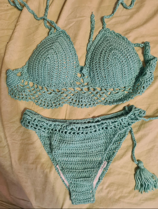 Sea Shell Pattern Two Piece Swim Wear